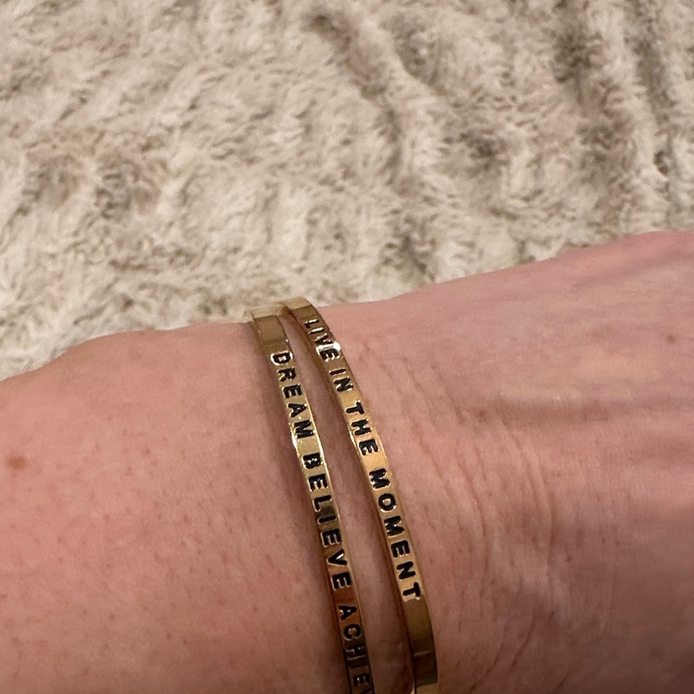 Gold Inspirational Bangle Bracelets